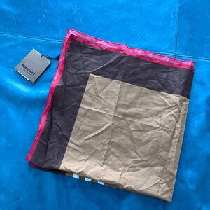 NWT Burberry Cotton Square Scarf